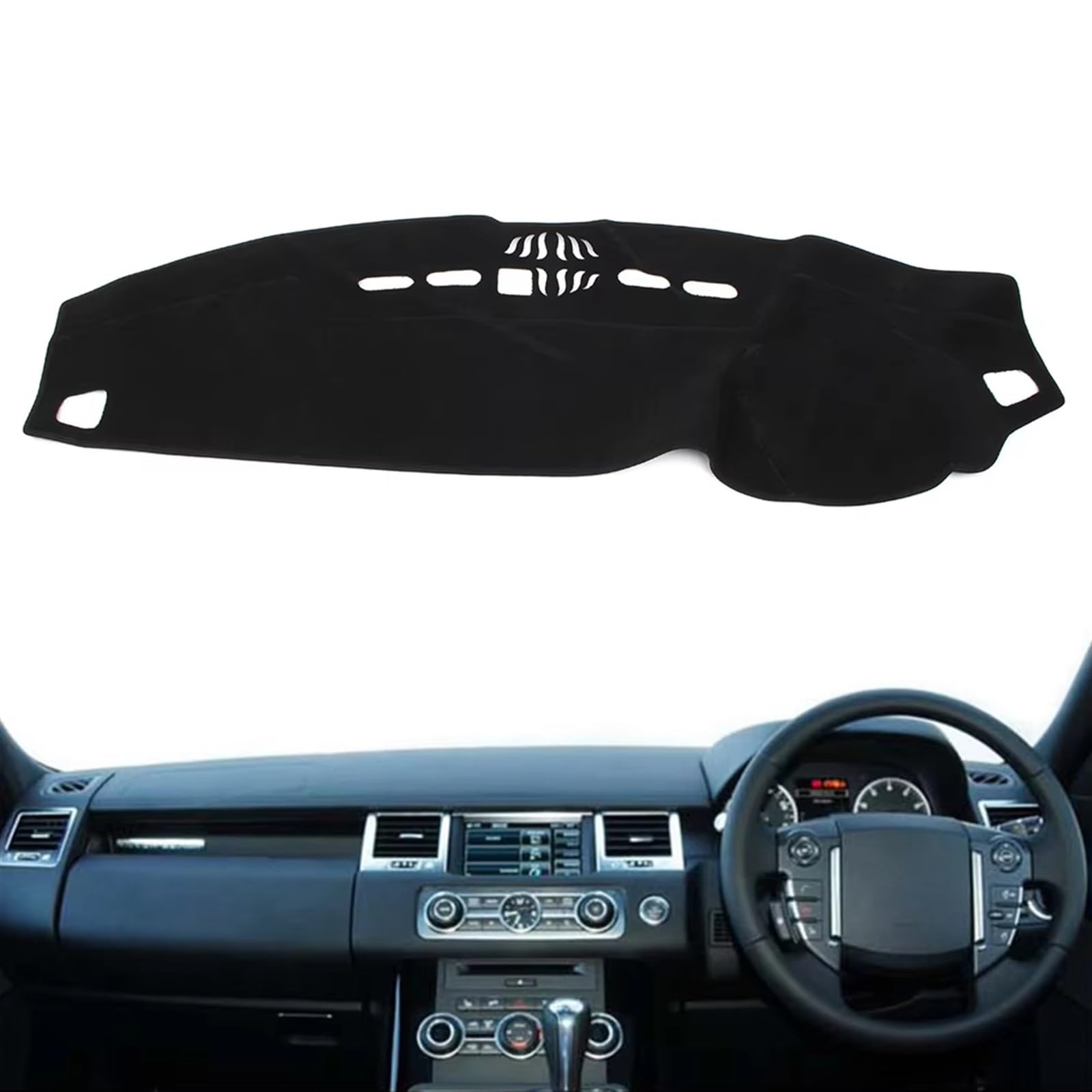 Armaturenbrett Matte Teppich Für Land Für Rover LR3 LR4 Für Entdeckung 3 4 2005 2006 2007 2008 2009 2010 2011-2016 RHD Auto Dash Matte Dashboard Abdeckung Dashmat Shade Board Pad von WTXXGQ