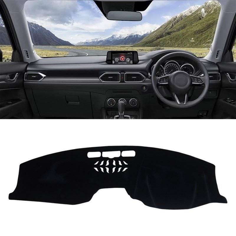 Armaturenbrett Matte Teppich Für Mazda CX-5 CX5 CX 5 2017 2018 2019 2020 2021 2022 Vermeiden Sie Licht Sonnenschutz Pad Schutz Auto Dashboard Abdeckung Matte Shade Board Pad(RHD Black) von WTXXGQ