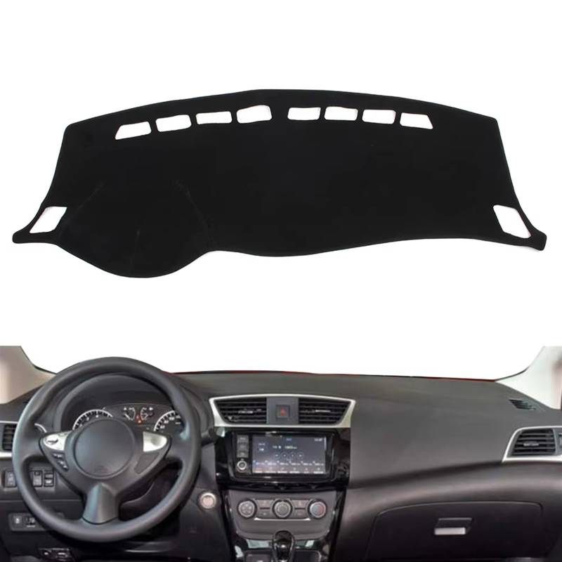 Armaturenbrett Matte Teppich Für Nissan Für Sentra 2013 2014 2015 2016 2017 2018 LHD Auto Dash Matte Dashboard Abdeckung Dashmat Shade Board Pad von WTXXGQ