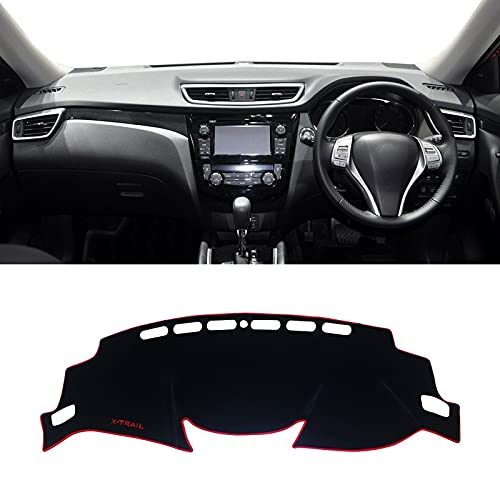 Armaturenbrett Matte Teppich Für Nissan Für X-Trail T32 Für X Trail 2014-2016 2017 2018 2019 2020 Auto Armaturenbrett Abdeckung Matte Schatten Kissen Pads Teppiche Shade Board Pad(RHD Red Side) von WTXXGQ