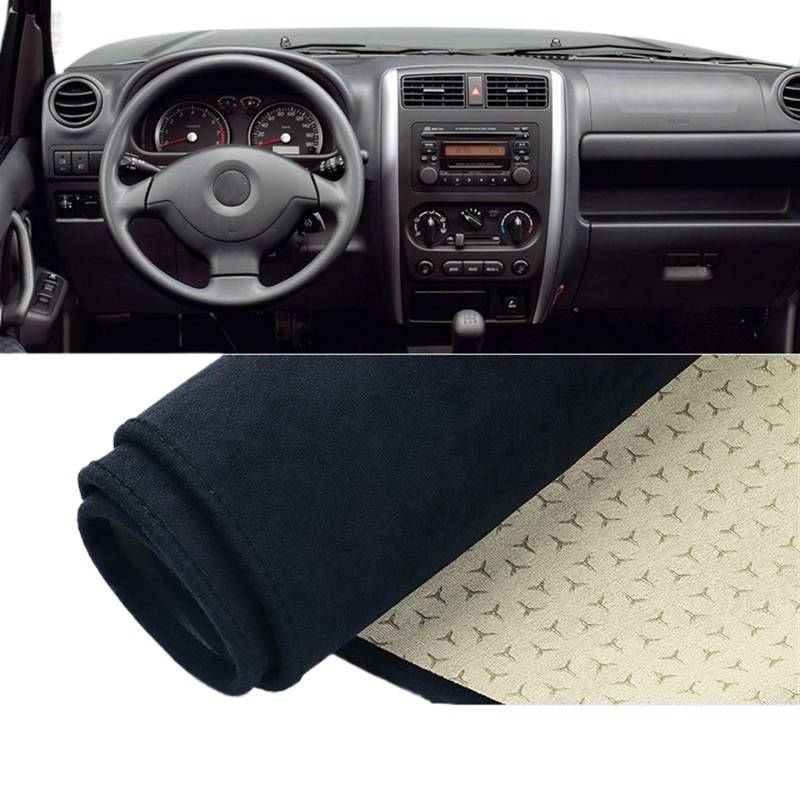 Armaturenbrett Matte Teppich Für Suzuki Für Jimny 1998 1999-2010 2011 2012 2013 2014 2015 2016 2017 2018 Auto Dashboard Abdeckung Matte Pad Instrument Teppiche Shade Board Pad(B LHD Black) von WTXXGQ