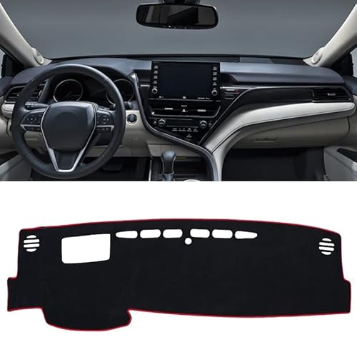 Armaturenbrett Matte Teppich Für Toyota Für Camry XV70 70 2018 2019 2020 2021 2022 2023 Auto Dashboard Abdeckung Matte Auto Dashboard Sonnenschutz Pad Schutz Shade Board Pad(A LHD Red Side) von WTXXGQ