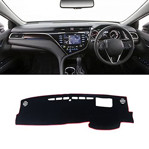 Armaturenbrett Matte Teppich Für Toyota Für Camry XV70 70 2018 2019 2020 2021 2022 2023 Auto Dashboard Abdeckung Matte Auto Dashboard Sonnenschutz Pad Schutz Shade Board Pad(A RHD Red Side) von WTXXGQ