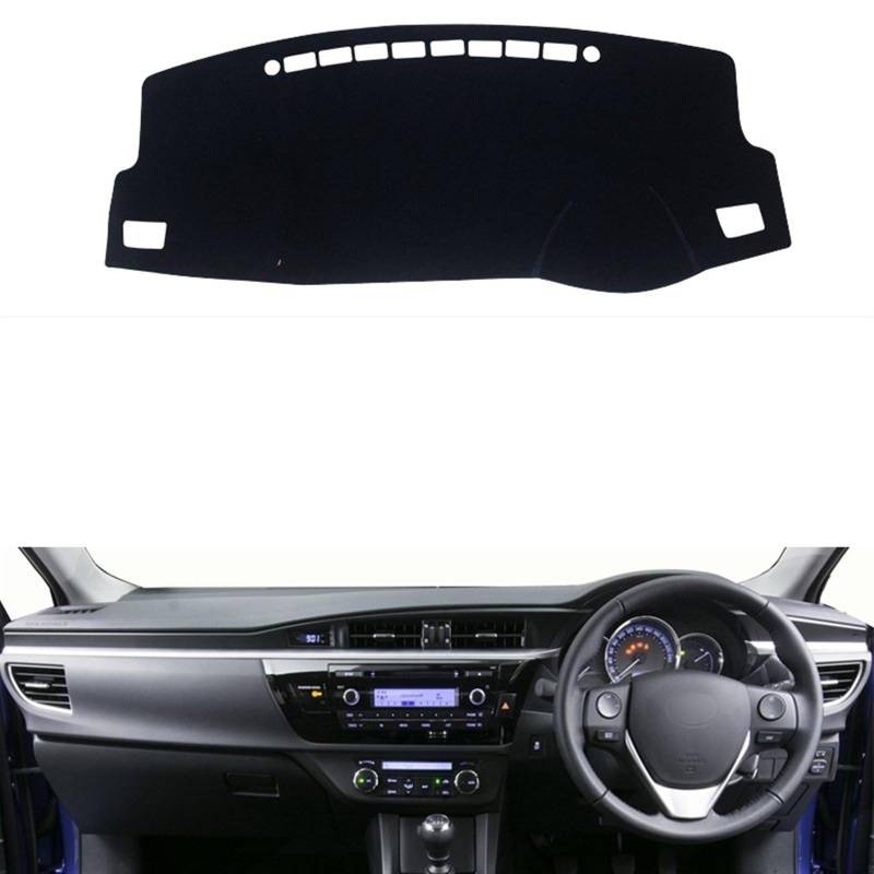 Armaturenbrett Matte Teppich Für Toyota Für Corolla E180 2014 2015 2016 2017 2018 Auto Dashboard Vermeiden Licht Pad Instrument Plattform Abdeckung Teppiche Shade Board Pad(14-18 RHD Black Side) von WTXXGQ