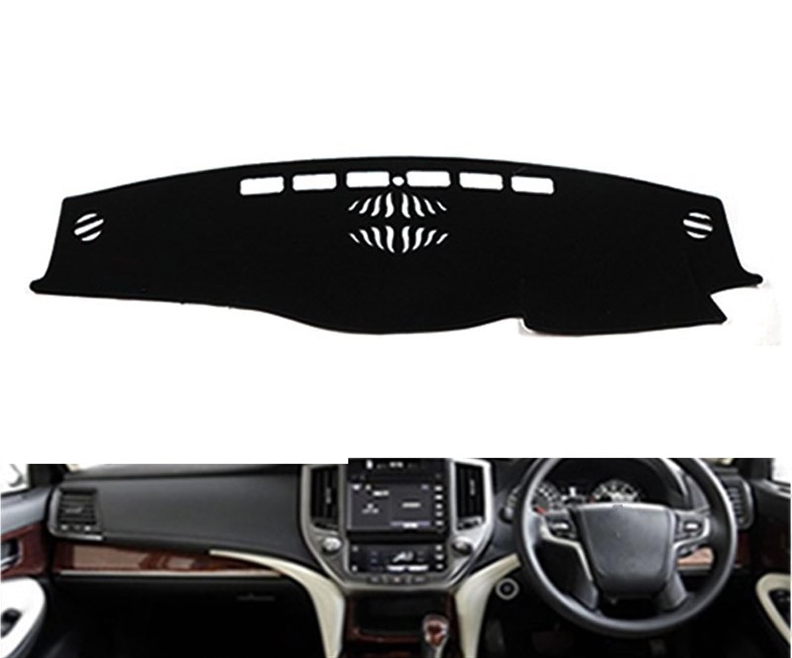 Armaturenbrett Matte Teppich Für Toyota Für Crown S210 2013-2018 Rechts- Und Linkslenker Auto Armaturenbrett Abdeckungen Matte Schatten Kissen Pad Teppiche Shade Board Pad(Black Edge,Rechtslenker) von WTXXGQ