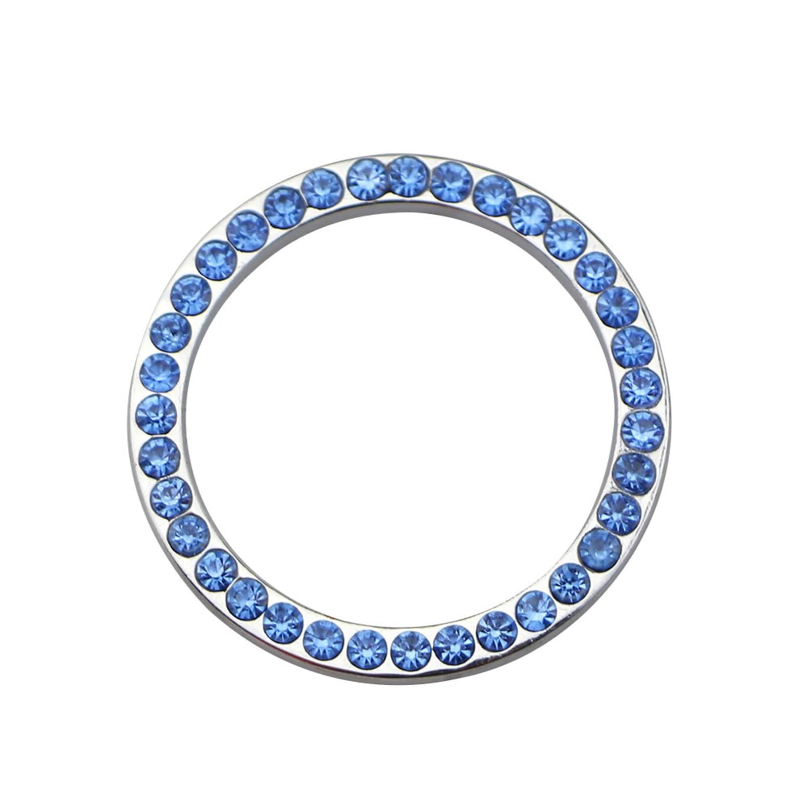 Auto Dekorative Innenbereich Zubehör Auto Zündschlüssel Ring Diamant Strass Aufkleber Für Auto Motorrad Styling Bling Dekoration Schlüssel Kreis Taste Auto Zubehör Innen(Blue) von WTXXGQ