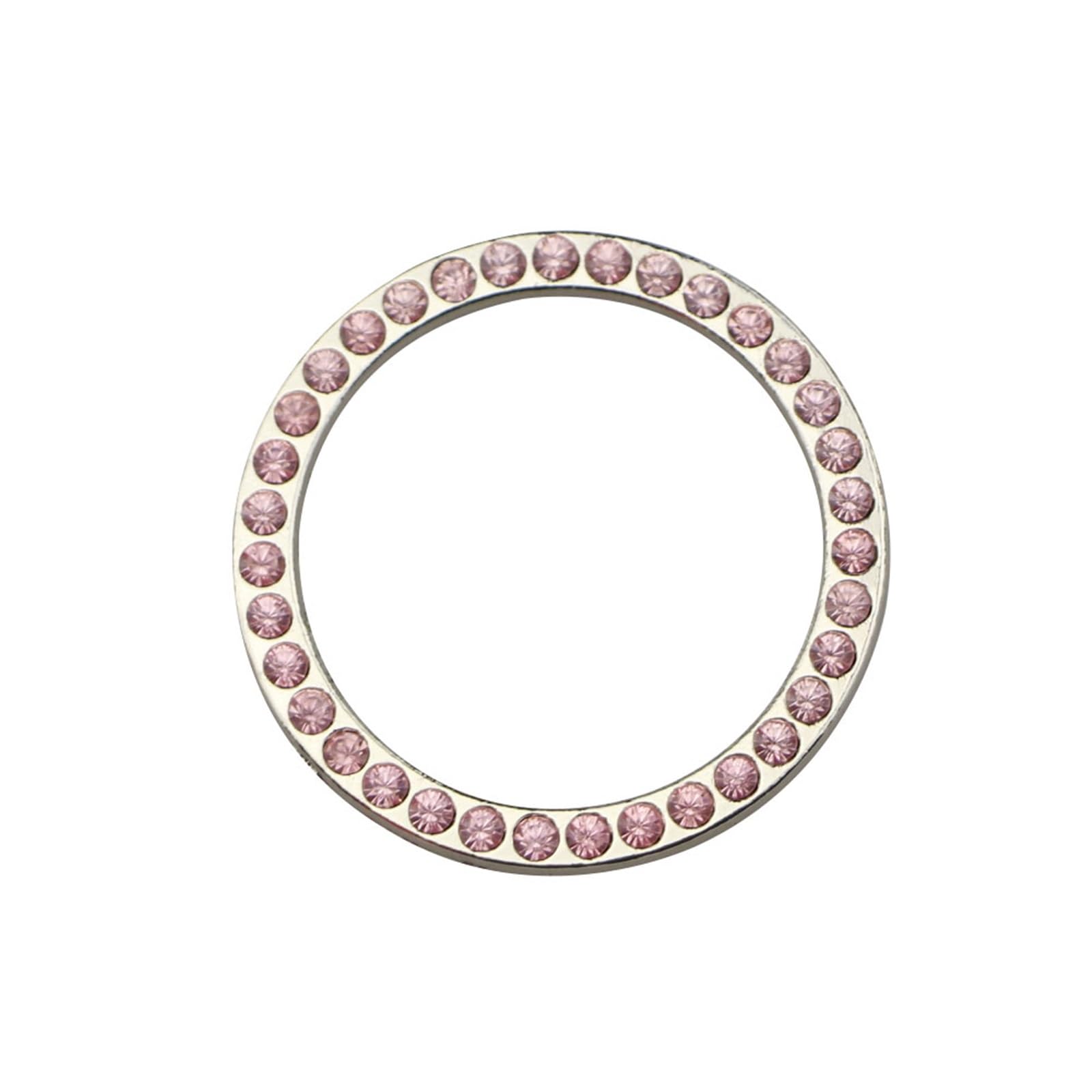 Auto Dekorative Innenbereich Zubehör Auto Zündschlüssel Ring Diamant Strass Aufkleber Für Auto Motorrad Styling Bling Dekoration Schlüssel Kreis Taste Auto Zubehör Innen(Pink) von WTXXGQ