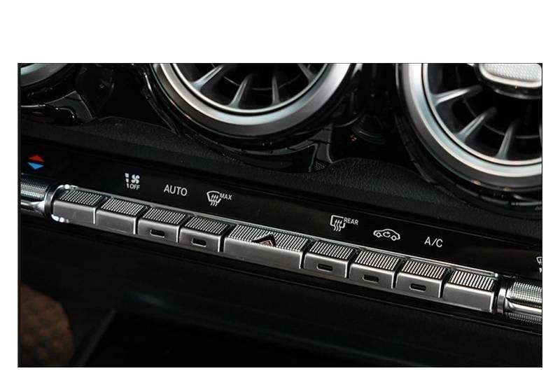 Auto Dekorative Innenbereich Zubehör Für Benz Für GLB Für GLA Für CLA Auto Lenkrad Klimaanlage Taste Abdeckungen Aufkleber Zündung Start-Taste Dekor Abdeckung Trim Innen(9Pcs) von WTXXGQ