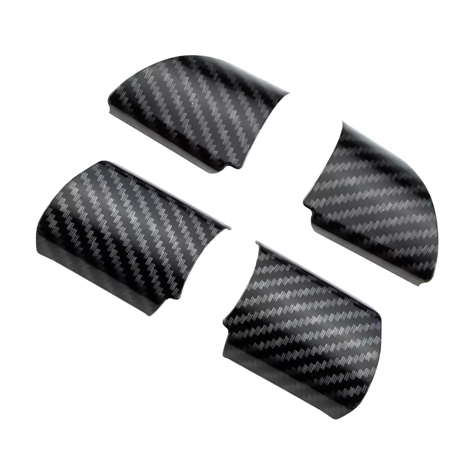 Auto Dekorative Innenbereich Zubehör Für Ford Für Focus 2 MK2 2005-2011 Auto Zubehör Carbon Fiber Lenkrad Panel Abdeckung Trim Aufkleber Innen(4Pcs Style) von WTXXGQ