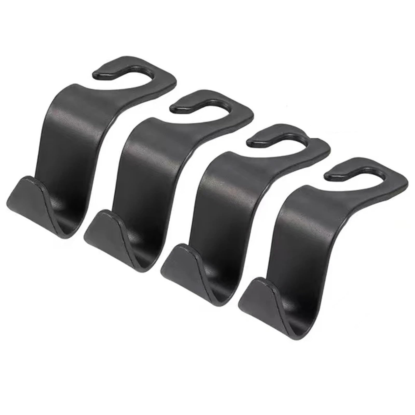 Auto Dekorative Innenbereich Zubehör Universal Auto Sitz Kopfstütze Haken Lagerung Kleiderbügel Auto Fahrzeug Haken Rücksitz Organizer Halter Clip Auto Innen Zubehör 4Pcs Innen(Schwarz) von WTXXGQ