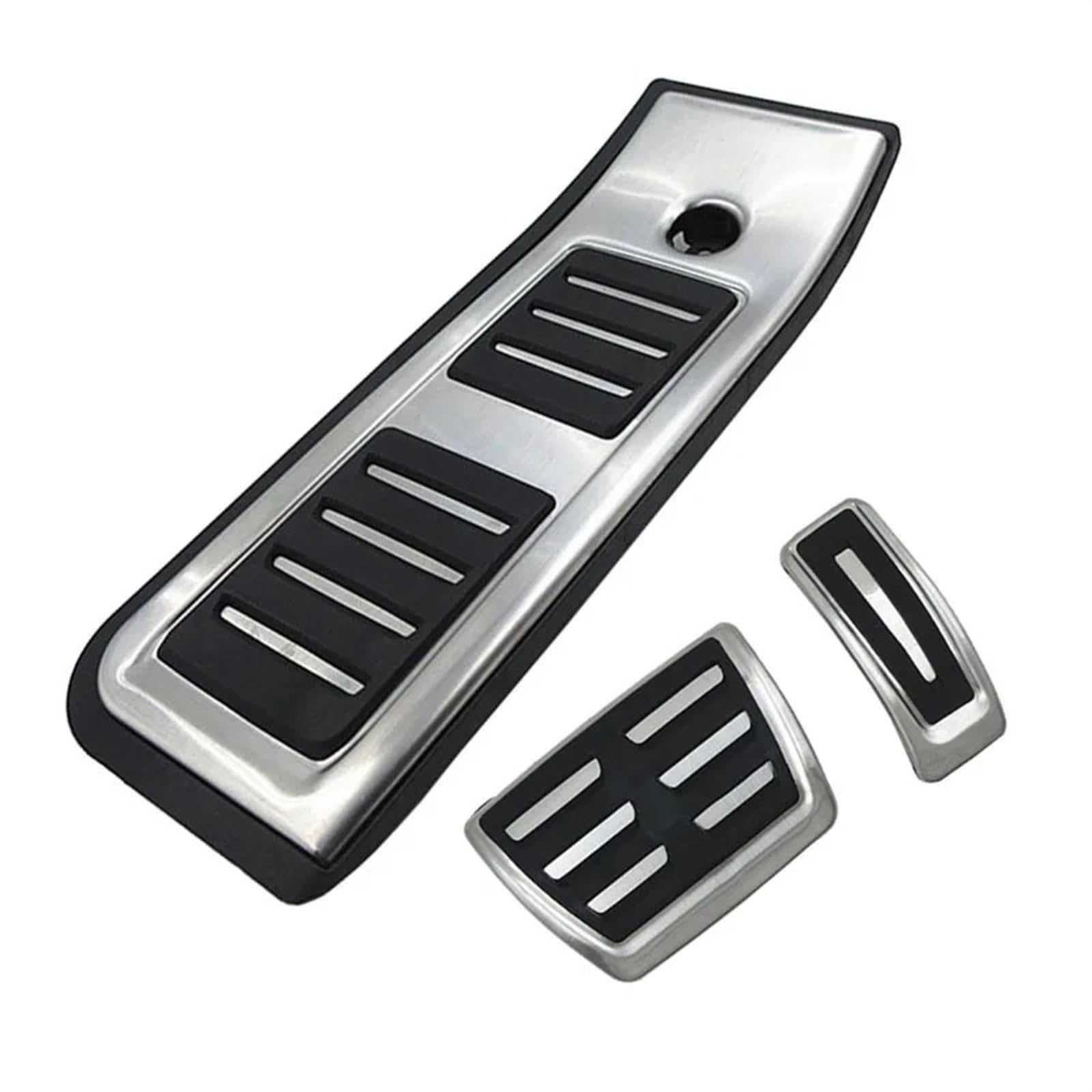 Auto Pedal Abdeckung A6 C8 2019 2020 Edelstahl at Limousine Auto Edelstahl Kraftstoff Bremse Fußstütze Pedal Auto Pedale Pad Pedale Kappen(3 Piece) von WTXXGQ