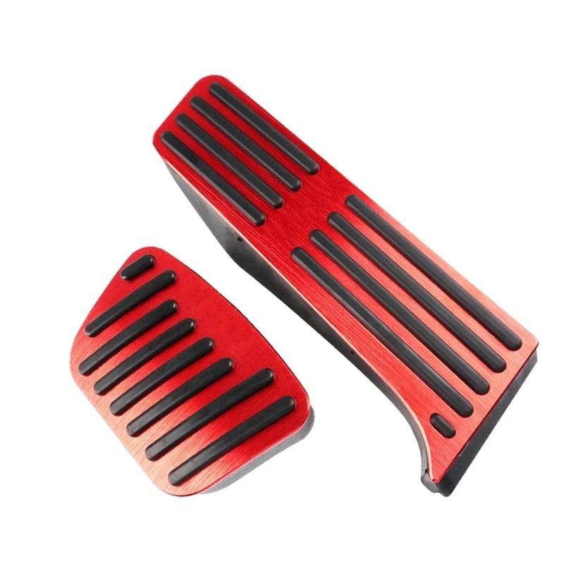 Auto Pedal Abdeckung Für Subaru Für Solterra EA10 2022 2023 Fuß Pedale Alumium Nicht-Slip Abdeckung Bremspedal Auto Pedal Pads Zubehör Pedale Kappen(Red) von WTXXGQ