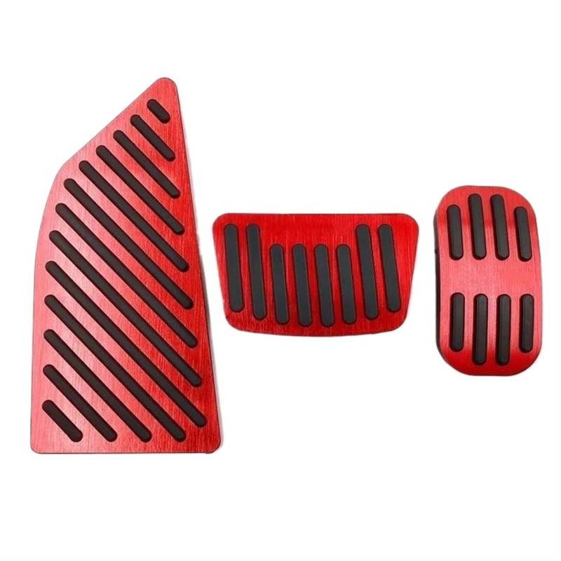 Auto Pedal Abdeckung Für Toyota Für Corolla E210 12th 2019 2020 2021 2022 Auto Pedale Pads Accelerator Kraftstoff Bremse Fußstütze Pedal Platte deckt Zubehör Pedale Kappen(at 3 Piece Red) von WTXXGQ