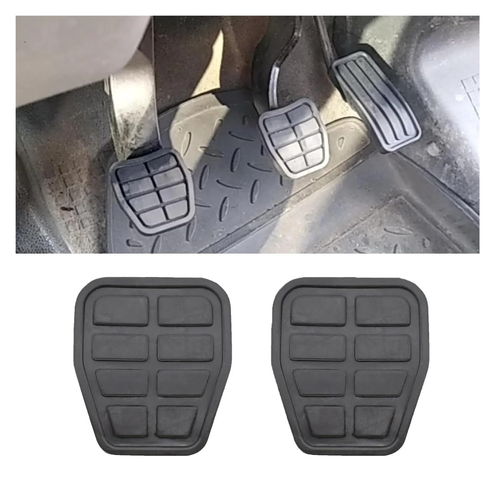 Auto Pedal Abdeckung Für VW Für Golf Für Jetta MK2 T4 C44 1983-1992 Gummi Auto Bremse Kupplung Fuß Pedal Pads Abdeckung Skid-Proof 321721173 Pedale Kappen von WTXXGQ