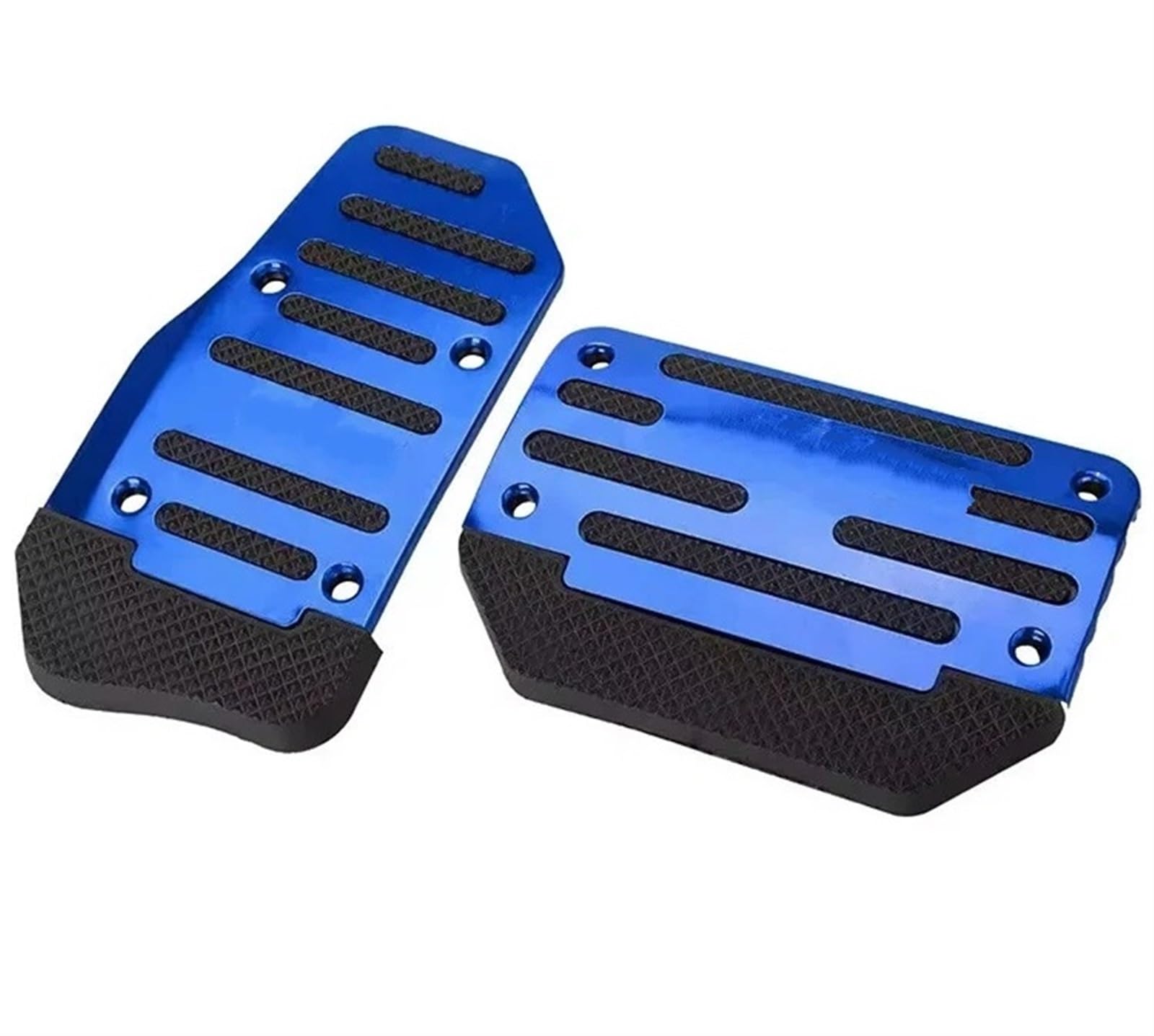 Auto Pedal Abdeckung Universal Aluminium Automatikgetriebe Auto Pedalabdeckung Bremse Kraftstoff Gas Fußpolster Set Kit Pedale Rot Blau -Slip Pedale Kappen(Blue) von WTXXGQ