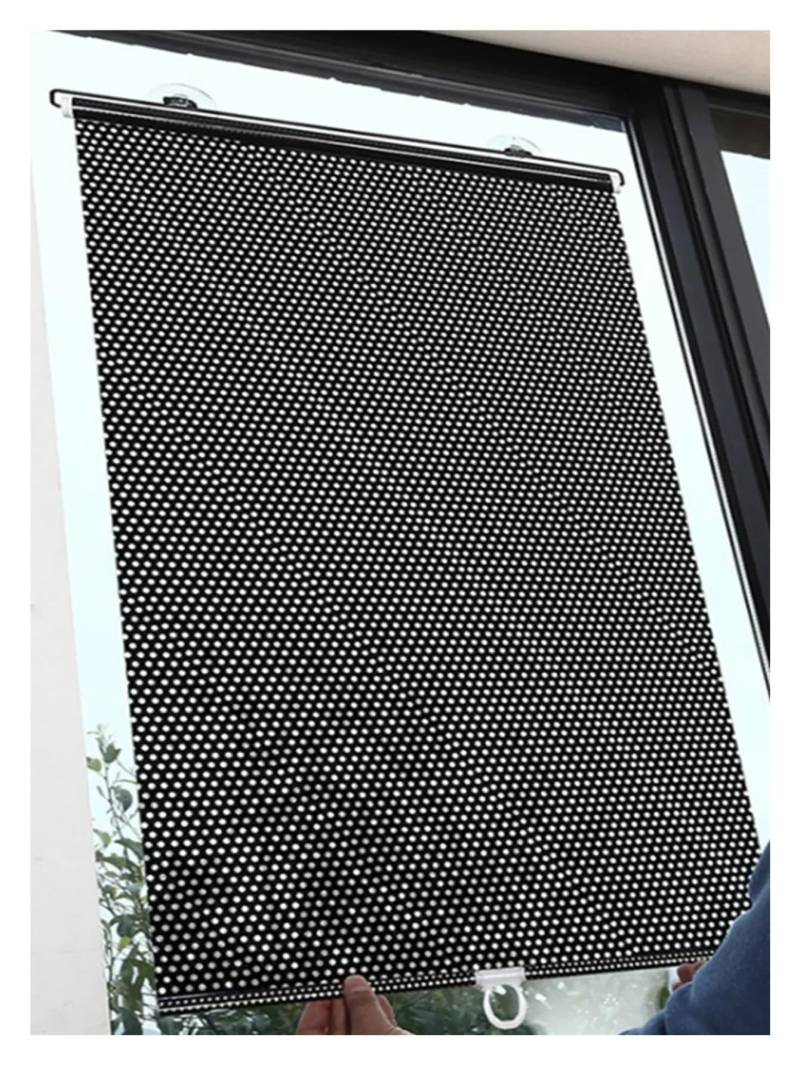 Sonnenblende Auto Netz Versenkbarer Sonnenschutzvorhang Auto Seitenfenster Rollvorhang Haushalt Wohnzimmer Sonnenschutz Rollläden Windschutzscheibenabdeckung Sonnenblende Auto(40x125cm) von WTXXGQ