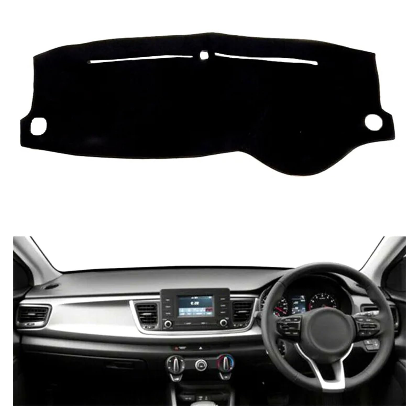 Teppich Dashmat Für Kia Für STONIC 2017 2018 2019 2020 2021 Dashboard Abdeckung Matte Pad Dash Sonnenschutz Instrument Schützen Teppich Auto Dashmat Dash Matte Pad Teppich(Black Edge,Rechtslenker) von WTXXGQ