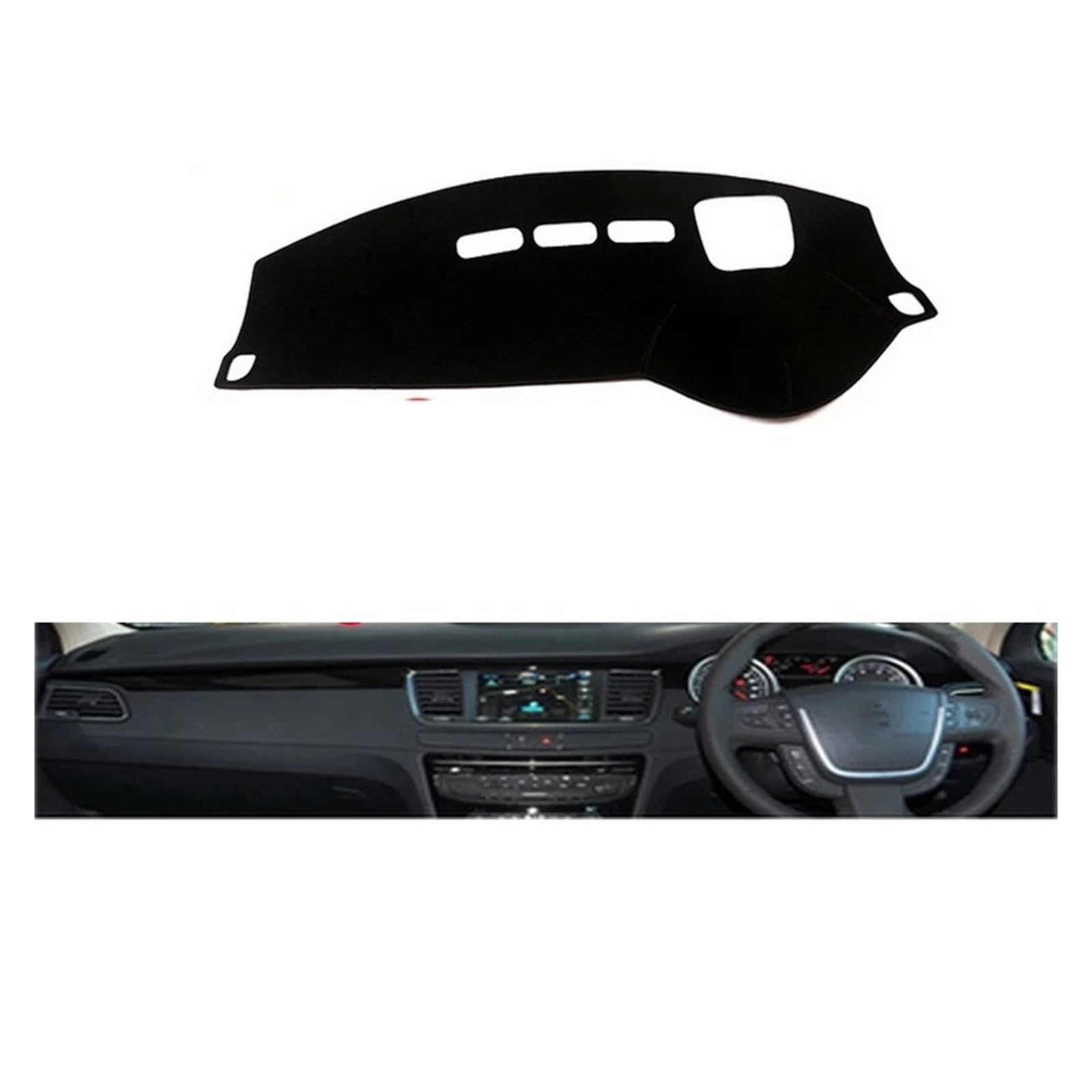 Teppich Dashmat Für Peugeot 508 2011 2012 2013 2014 2015 2016 Rechts- Und Linkslenker Auto Armaturenbrett Abdeckungen Matte Schatten Kissen Pad Teppiche Dash Matte Pad Teppich(Black Edge,Rechtslenker) von WTXXGQ