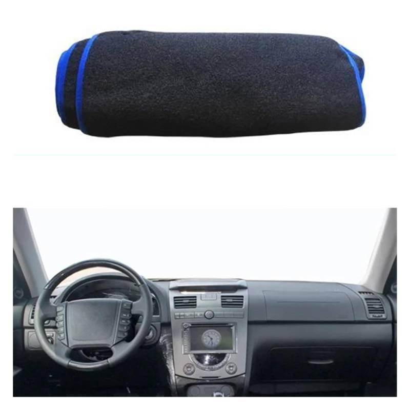 Teppich Dashmat Für SsangYong Für Rexton 2007-2017 LHD RHD Sonnenschirm Armaturenbrett Abdeckung Auto Sonne DashMat Auto Armaturenbrett Abdeckung Dash Matte Teppich Dash Matte Pad Teppich(LHD Blue) von WTXXGQ