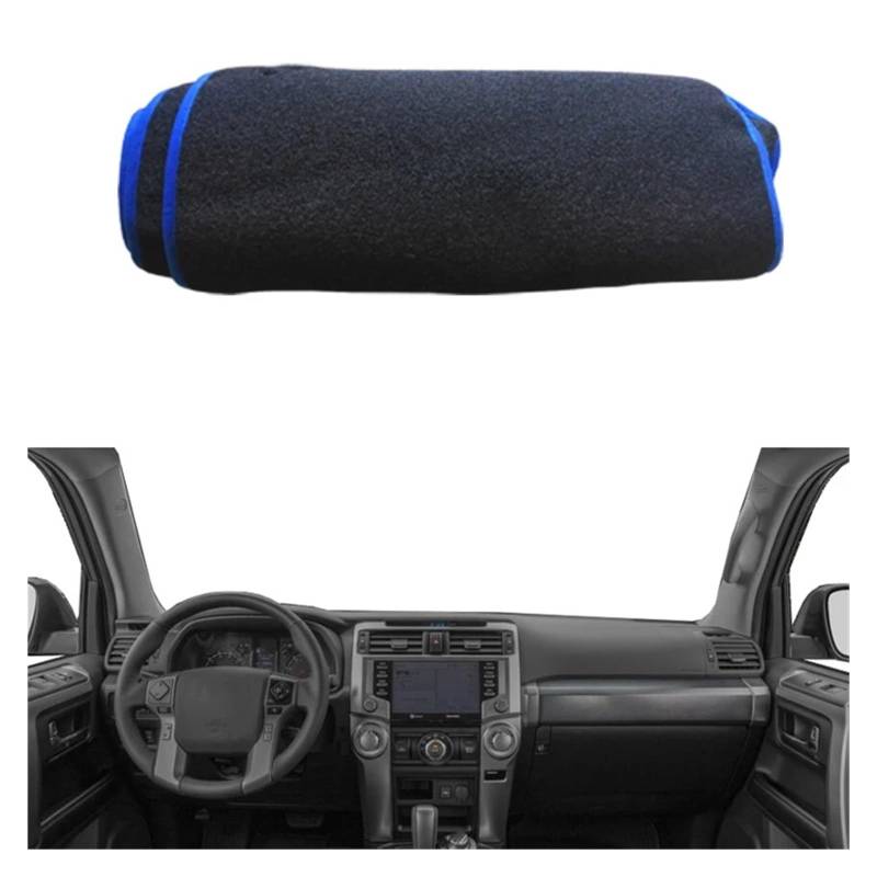 Teppich Dashmat Für Toyota 4 Für Runner Für 4Runner 2012-2022 Auto Dashboard Abdeckung Dash Matte Pad Dashboard Abdeckung Teppich Auto Sonne DashMat Dash Matte Pad Teppich(LHD Blue Edge) von WTXXGQ