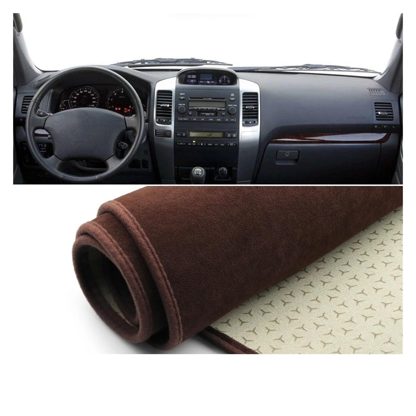 Teppich Dashmat Für Toyota Für Land Für Cruiser Für Prado J120 FJ120 LC120 2003-2009 Auto Armaturenbrettabdeckung Sonnenschutz Vermeiden Sie Lichtmattenunterlage Teppiche Dash Matte Pad Teppich(B LHD von WTXXGQ