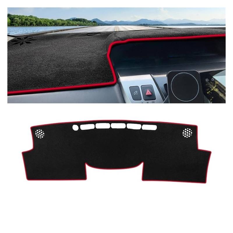 Teppich Dashmat Für Toyota Für Prius V Plus Für Alpha Hybrid 2012-2019 Auto-Armaturenbrett-Abdeckung Sonnenschutz Lichtschutzmatte Pad Teppich vermeiden Dash Matte Pad Teppich(A LHD Red Side) von WTXXGQ