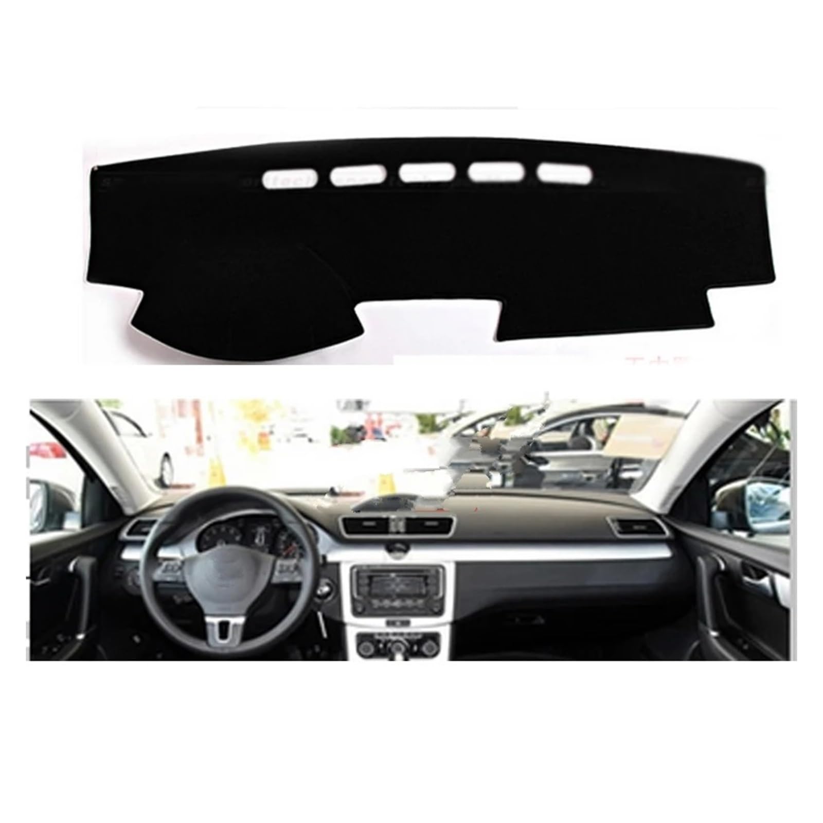 Teppich Dashmat Für VW Für Magotan 2007 2008 2009 2010 2011 2012 2013 2014 2015 2016 Auto Dashboard Abdeckungen Matte Schatten Kissen Pad Teppiche Dash Matte Pad Teppich(Red Edge,Left Drive) von WTXXGQ