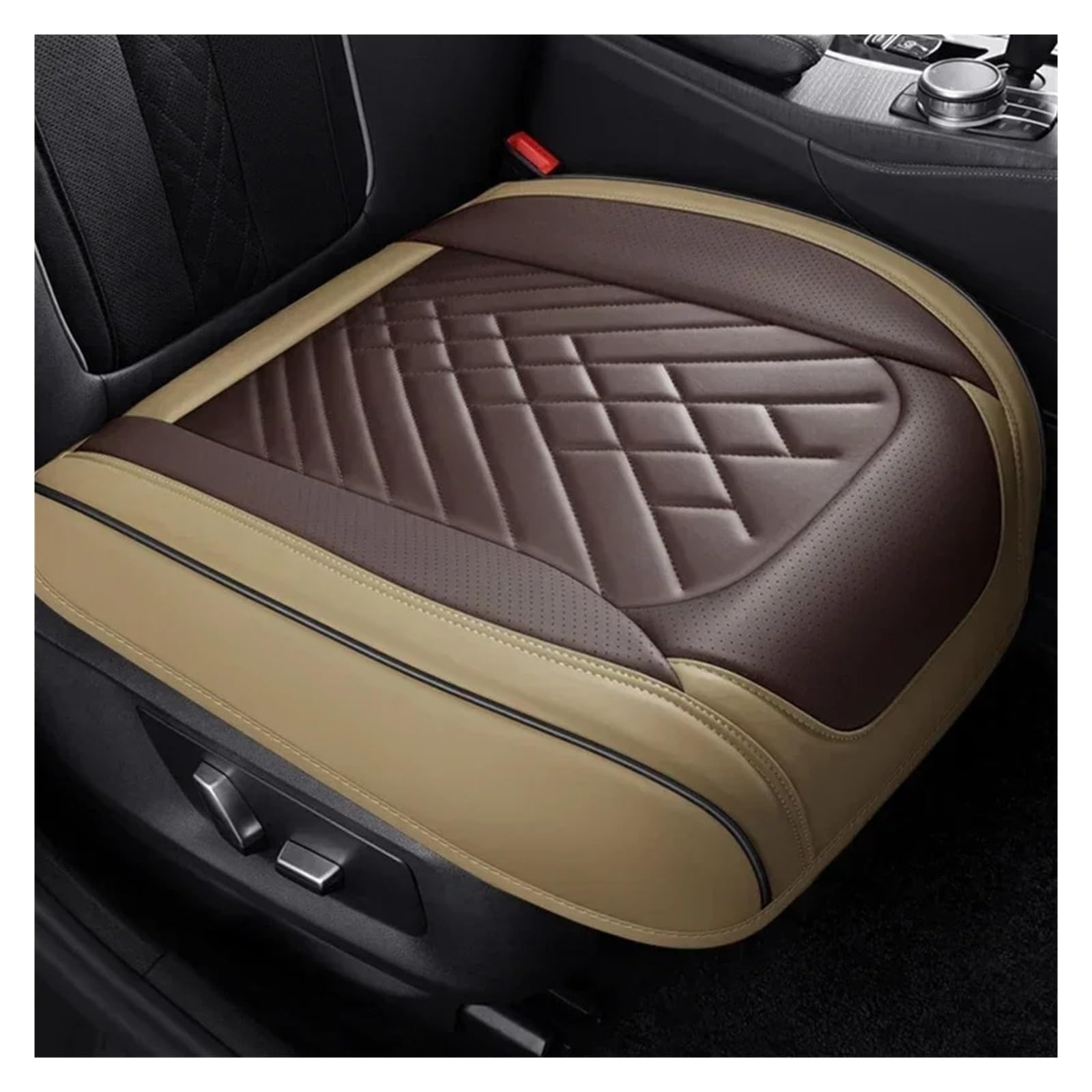 WTXXGQ Autositzbezüge Für E-KLASSE W210 W212 W213 C207 C238 Alle Automodelle Vollständiger Pu-Leder-Autositzbezug Auto Schonbezüge(Beige Coffee 1 Seat) von WTXXGQ