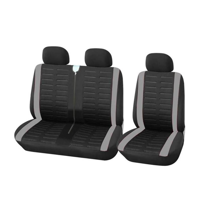 WTXXGQ Autositzbezüge Für Master 3 Für Transporter/Van Sitzer 2+1 Sitzbezüge Autositzbezug Universal Für 2+1 Autositz LKW Innenraum Auto Schonbezüge(Gray) von WTXXGQ