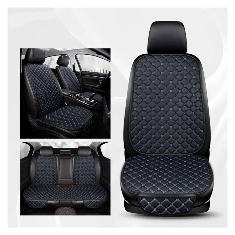 WTXXGQ Autositzbezüge Für Mini Für Cooper F56 Für Countryman Für Clubman Universal PU Leder Sitzbezüge Auto Sitzbezug Auto Schonbezüge(Black Bule 5 Seats) von WTXXGQ