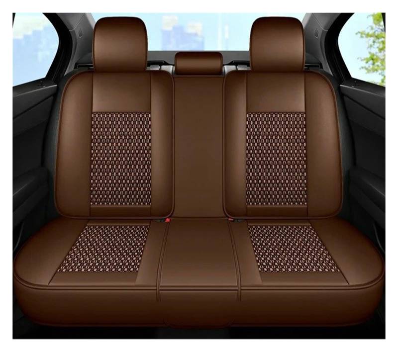 WTXXGQ Autositzbezüge Für SEAT Alle Modelle Für Leon Für Ibiza Für Tarraco Für Ateca Für Arona Für Altea Atmungsaktiver Autositzbezug Aus Eisseide Aus Leder Auto Schonbezüge(C-Back Row) von WTXXGQ