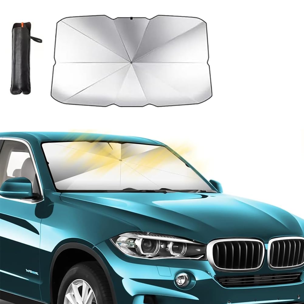 Auto Frontscheibe Sonnenschutz für Hyundai ix25 2015-2019, Faltbarer Sonnenschirm Regenschirm UV-Schutz Wärmeisolierung Innen Zubehör,B/140cm*80cm-A von WUCHENGHH