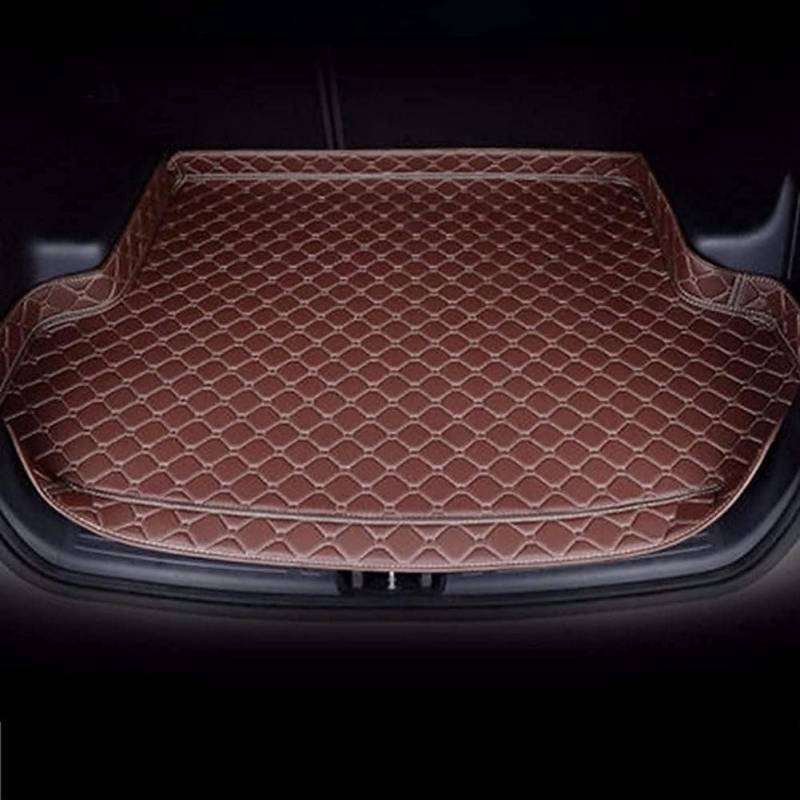 Auto Leder Kofferraummatte Für Hyundai Ioniq 5 2022-2025, Kofferraum Schutzmatte Antirutschmatten Kofferraumwanne Teppich Autozubehör,F/Coffee von WUCHENGHH