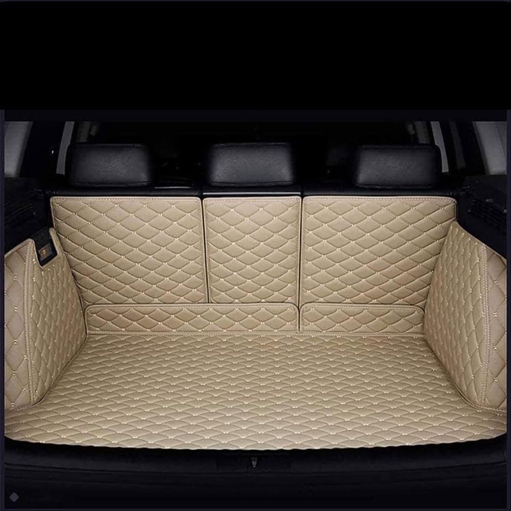 Auto Leder Kofferraummatte für Lexus NX 300h 2014-2024, All Inclusive Kofferraumwanne Teppich Kratzfeste Kofferraum Schutzmatte Autozubehör,E/Beige von WUCHENGHH