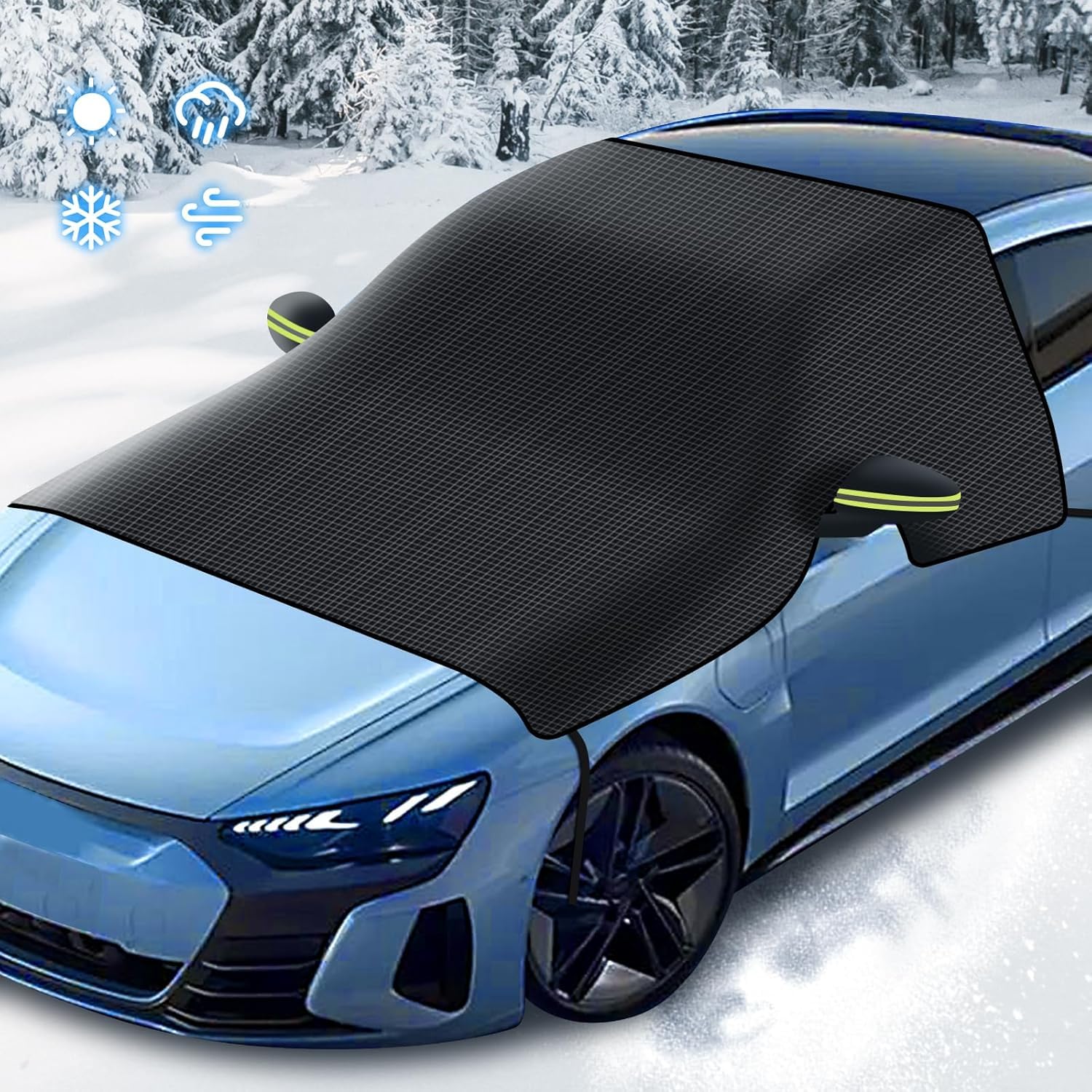 Frontscheibenabdeckung Auto Winter für Audi A3 Limousine 3 (III) 8V Facelift I 2013-2020, Windschutzscheibenabdeckung Auto Abdeckplane Winter Eisschutzfolien für Autos und SUVs von WUDIJING