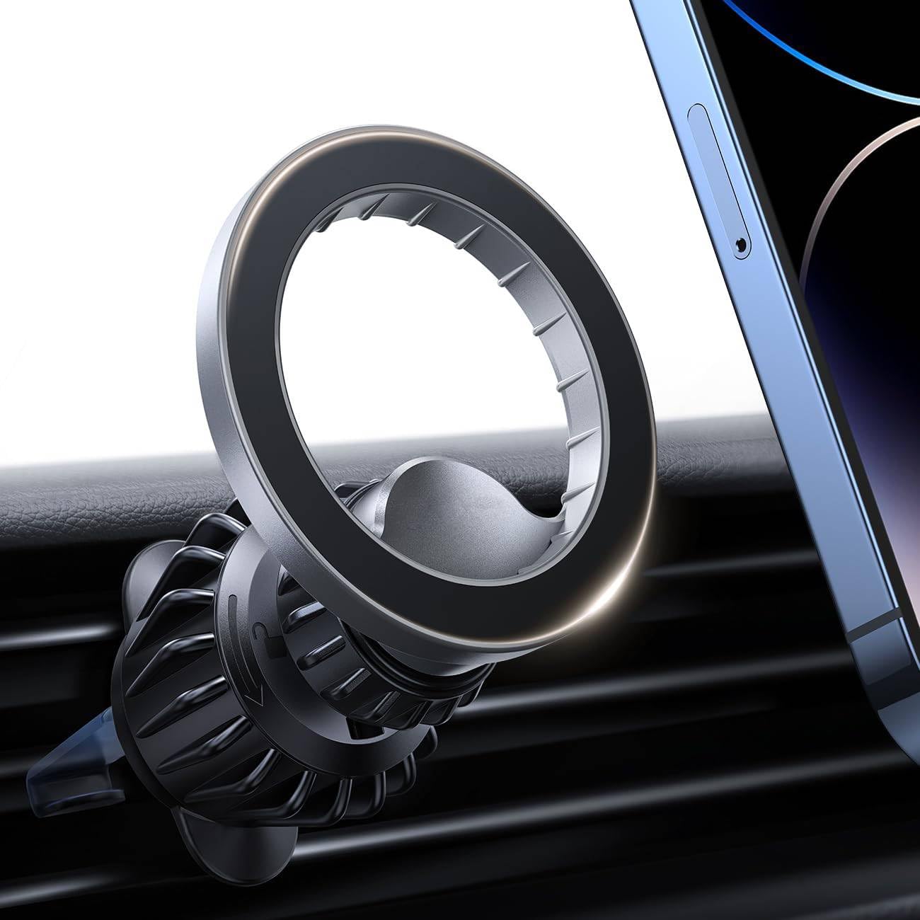 WUDIJING Handyhalterung Auto Lüftung für Suzuki Fronx 2023-, Upgraded Stabilere Version Magnet Handyhalter 360° Drehbar für 4-7 Zoll Smartphone,A von WUDIJING