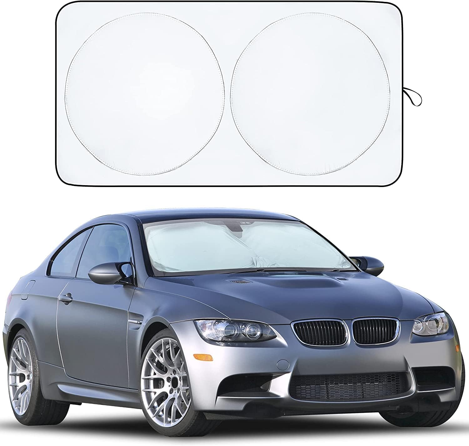 Sonnenschutz Auto Frontscheibe für Alpina D5 Sedan (2011-2024), Faltbarer Auto Sonnenschutz für Frontscheibe Interieur.,White von WUHHBPOL