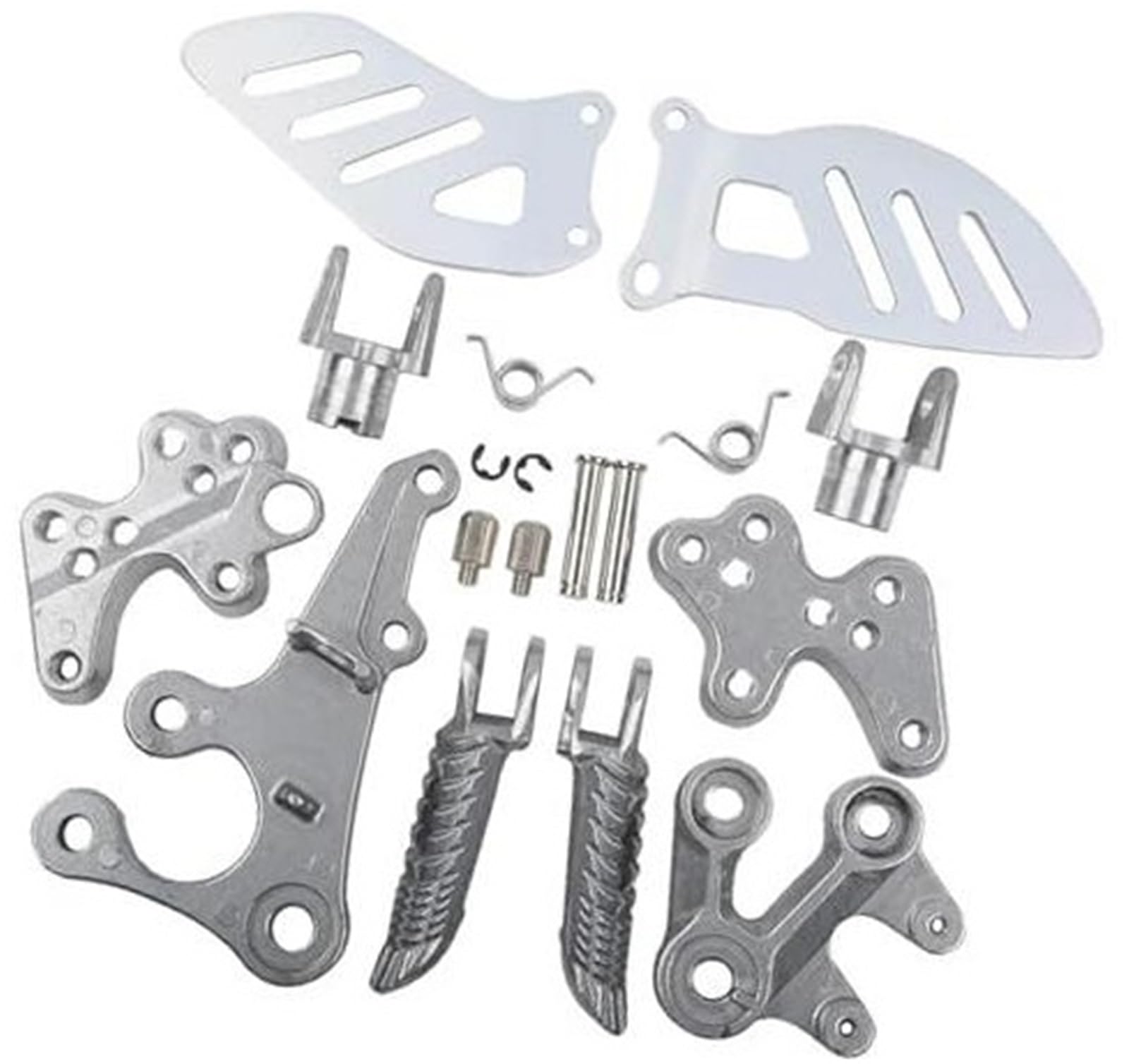 WUPEDI, for GSXR 1000 2005 2006 2007 2008 Motorrad-Fußrasten-Fußrasten vorne Motorrad-Fußrastenpedale(Silver) von WUPEDI