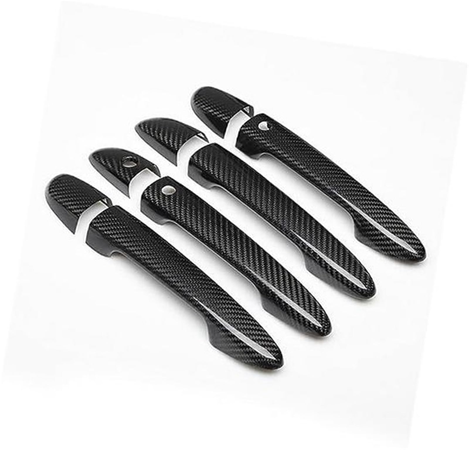 WUPEDI, for Mazda, 2 2008-2019, for Mazda, 3 2010-2019, for Mazda, 6 2007-2019 Styling Carbon Fiber Chrome Autotürgriffabdeckung Autozubehör Auto-Griffabdeckung(Black 2 Buttons) von WUPEDI