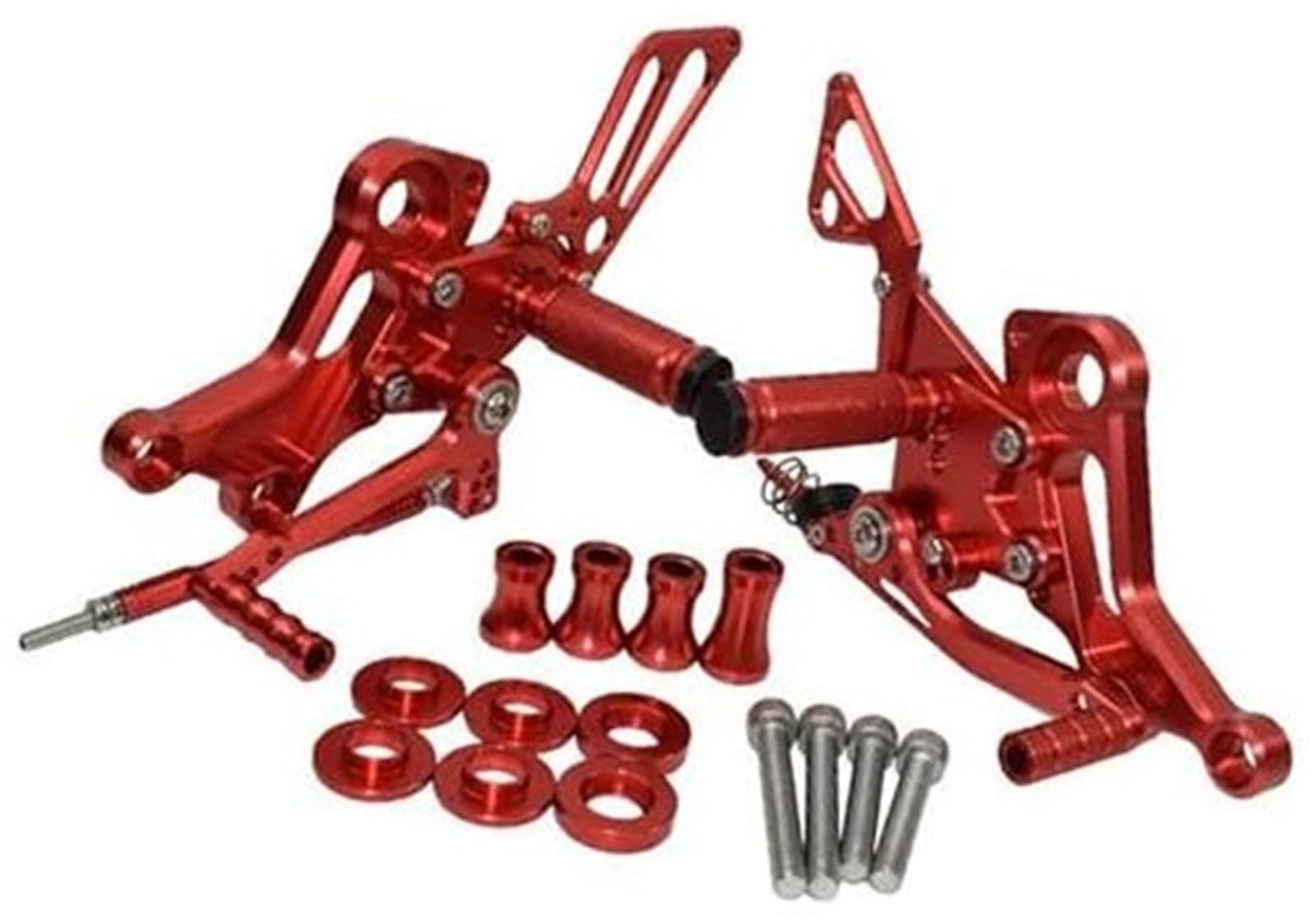 WUPEDI, for Monster, S2R S4R S4RS Motorrad verstellbare Fahrer-Fußrastenanlage Fußrastenanlage Fußrastenrasten Motorrad-Fußrastenpedale(Red) von WUPEDI