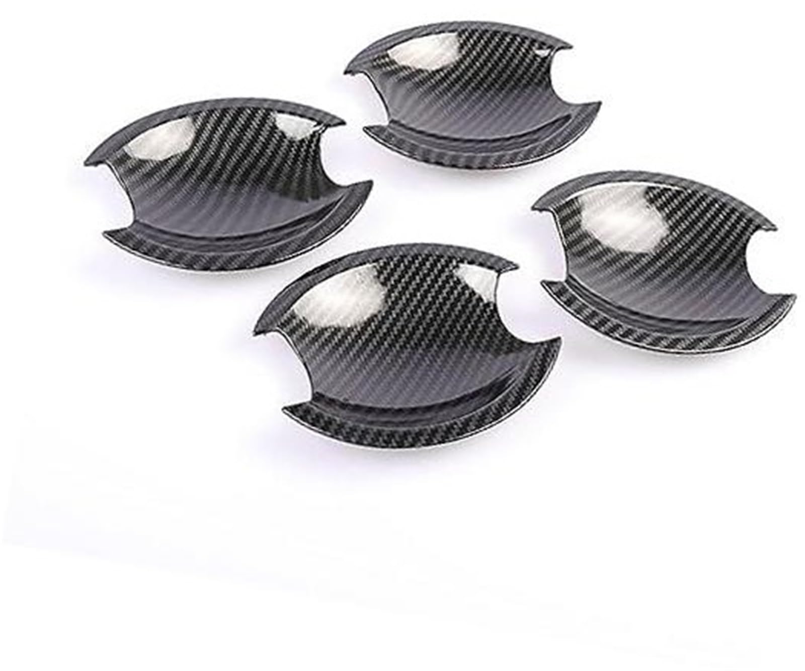 WUPEDI, for Nissan, for Qashqai, J10 2007 2008 2009 2010 2011 2012 2013 Kohlefaser-Chrom-Autotürgriffabdeckung Auto-Griffabdeckung(Black Carbon Bowl) von WUPEDI