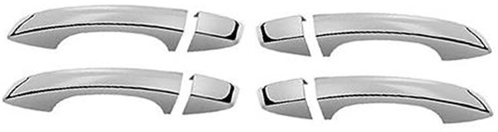 WUPEDI, for Skoda, for Superb 3 2016 2017 2018 2019 2020 2021 Chrom-Auto-Seitentürgriffabdeckung Auto-Griffabdeckung(Silver 0 Button) von WUPEDI