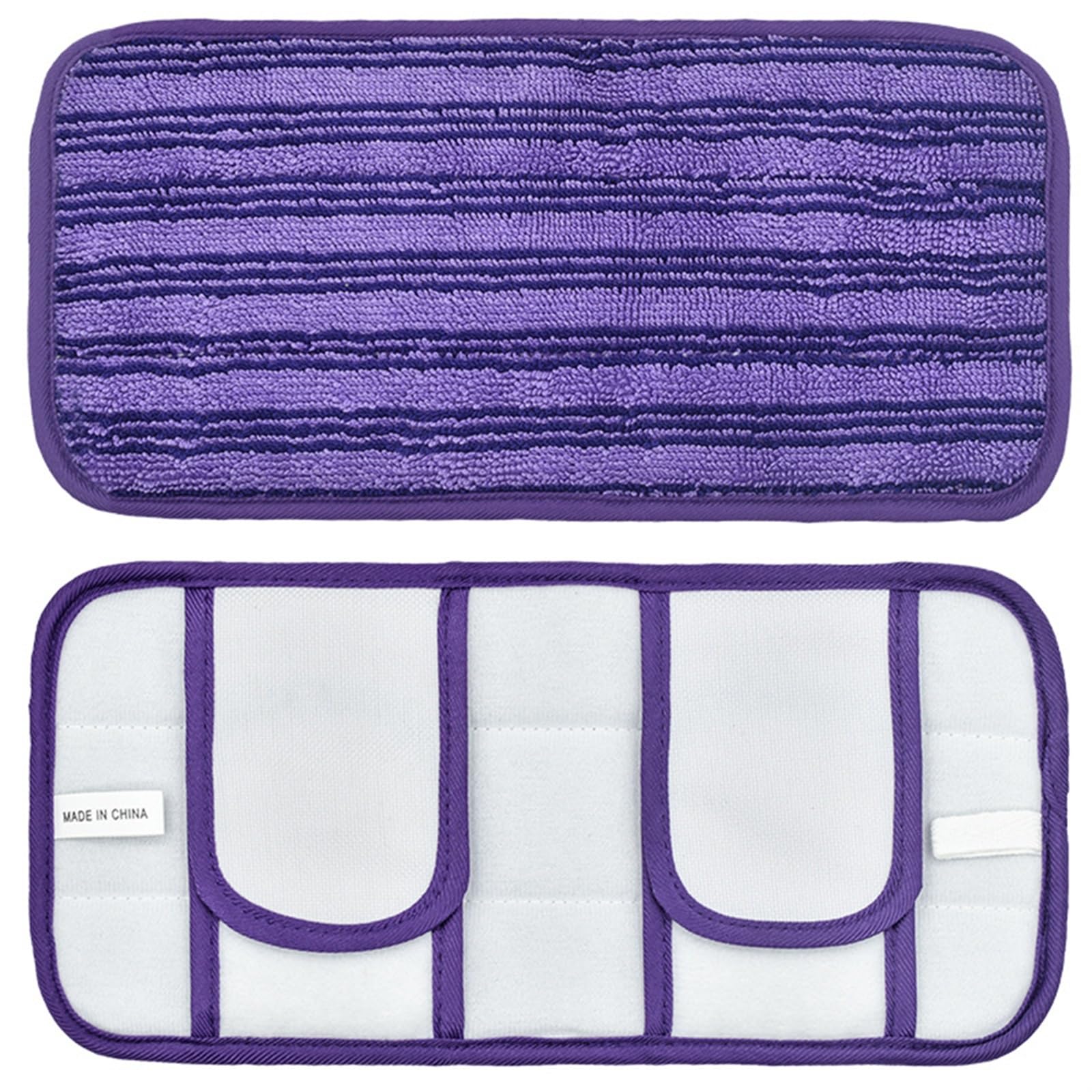 WUPEDI 12 Zoll 2 Stück Mikrofaser-Bodenreinigungs-Moppkopf-Pads, for, for Kehrmopps, Staubsauger-Zubehör, Ersatzteile Wischroboter Reinigungspad(Purple) von WUPEDI