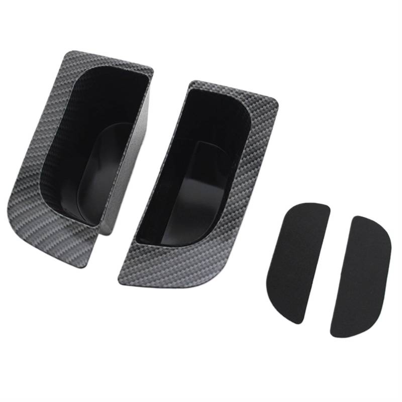 WUPEDI 2Pcs ABS Car Armrest Container Door Storage Box Handle Boxes Case, for Ford, for Focus, 2 MK2 2005-2011 Accessories Seitliche Aufbewahrungsbox für die Autotür(Carbon Fiber) von WUPEDI