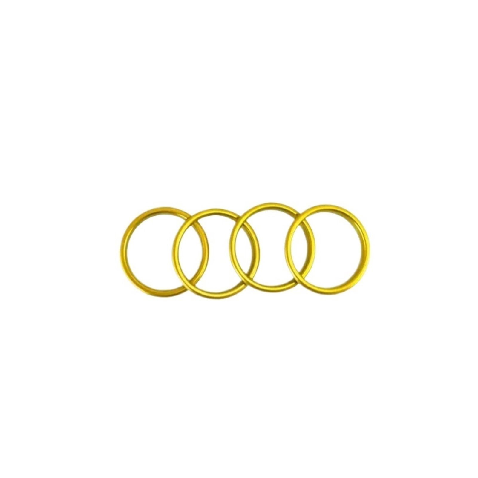 WUPEDI 4X Auto Klimaanlage Air Vent Outlet Ring Abdeckung Trim Dekoration Aufkleber, for Audi A3 S3 2013-2017 for Q2 2017 Zubehör Auto-Styling Aufkleber für Lüftungsschlitze im Auto(Gold Out Ring) von WUPEDI