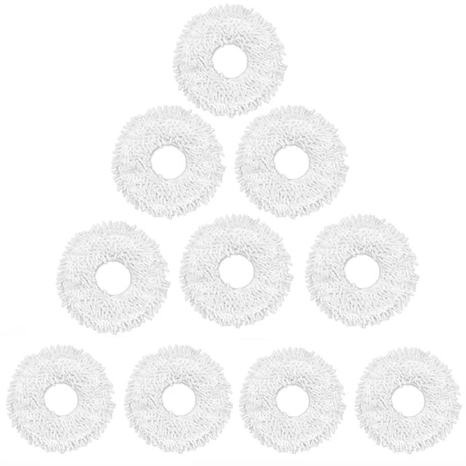 WUPEDI Abnehmbare waschbare Mopp-Pad-Ersatzteile, for Xiaomi, for Dreame Bot W10 W10 Pro Staubsauger Mopp-Tuch-Pad-Ersatzzubehör Wischroboter Reinigungspad(Mop-10pcs) von WUPEDI