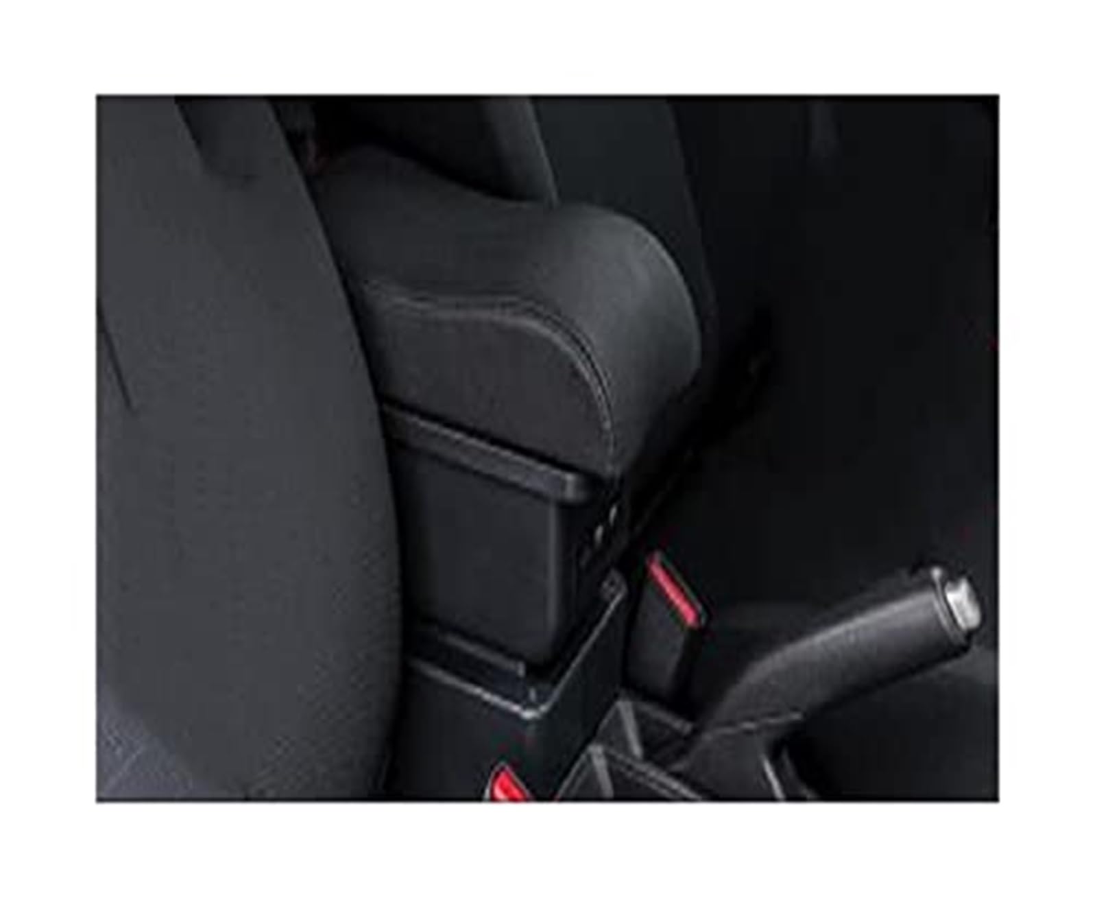 WUPEDI Auto-Styling-Zubehör, for Chevrolet, for Spark Car Armlehnenbox Innenmittelkonsole Aufbewahrungsbox Armlehne Auto-Konsolen-Organizer-Box(Black B2 Black Line 3usb) von WUPEDI