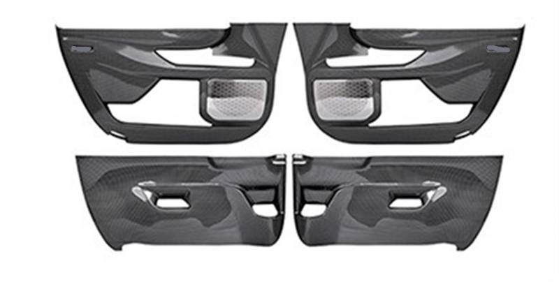 WUPEDI Autotür-Anti-Kick-Pad, ABS-Kohlefaser, wasserdichter, kratzfester Autotür-Schutzaufkleber, for Toyota, Sienna 2021 2022 Anti-Kick-Pad für die Innentür von WUPEDI