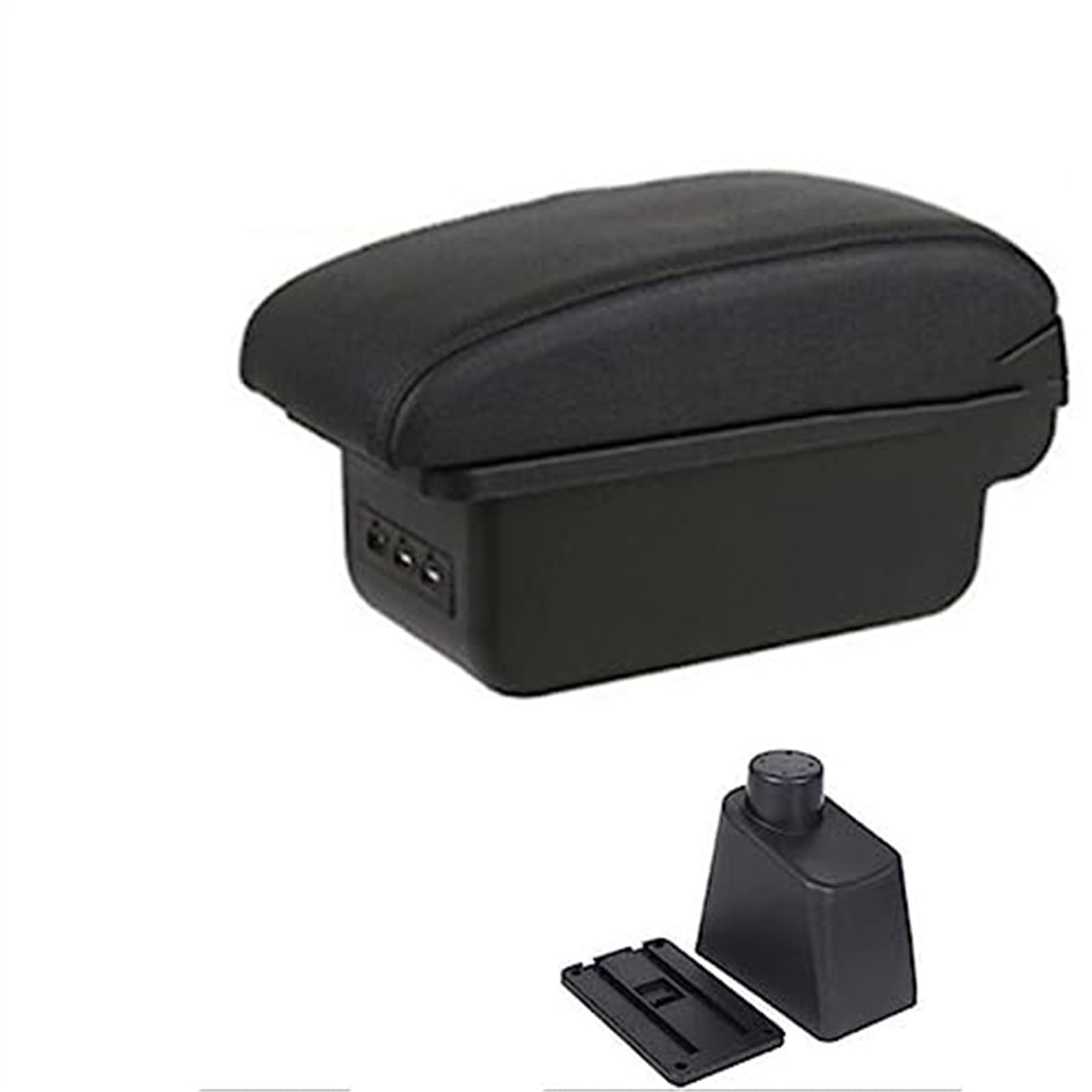 WUPEDI Autozubehör, for Renault, for Clio Mk4 Auto Armlehnenbox Armlehne Auto Zentraler Aufbewahrungsbehälter Mittelkonsole Aufbewahrungsbox Auto-Konsolen-Organizer-Box(Black B1 Style Black Line) von WUPEDI