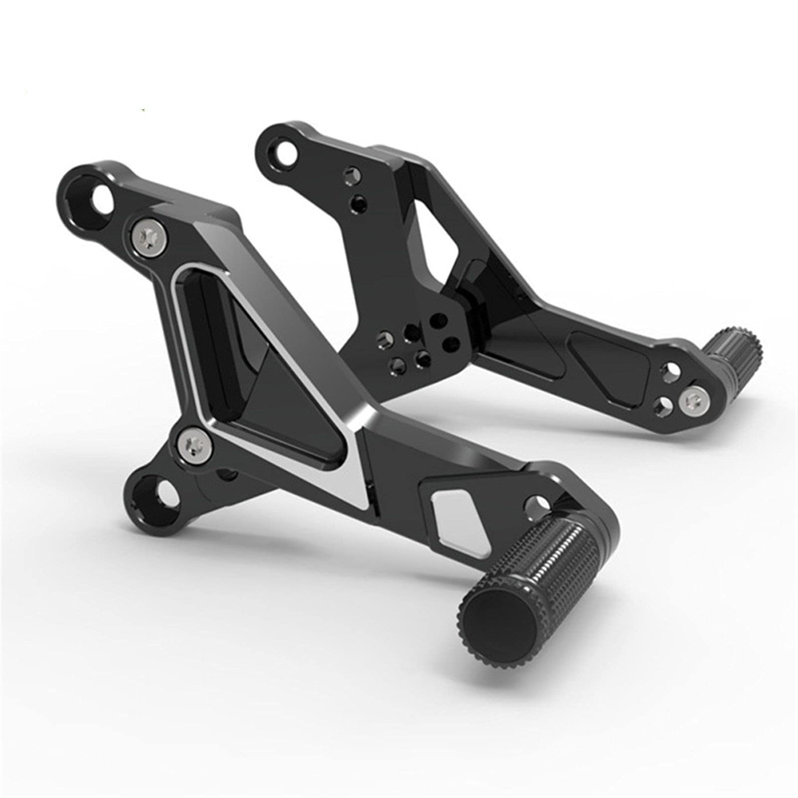 WUPEDI CNC Billet Aluminium Elektrische Motorrad Vorne Fußstützen Rearset Hinten Sets Fußrasten SOCO Alle Modelle Motorrad-Fußrastenpedale(Black) von WUPEDI